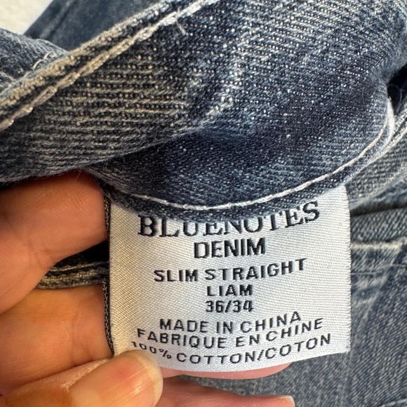 Bluenotes Jeans Mens Size 38/32 Blue Denim Slim Straight Western Cowboy - Picture 3 of 10
